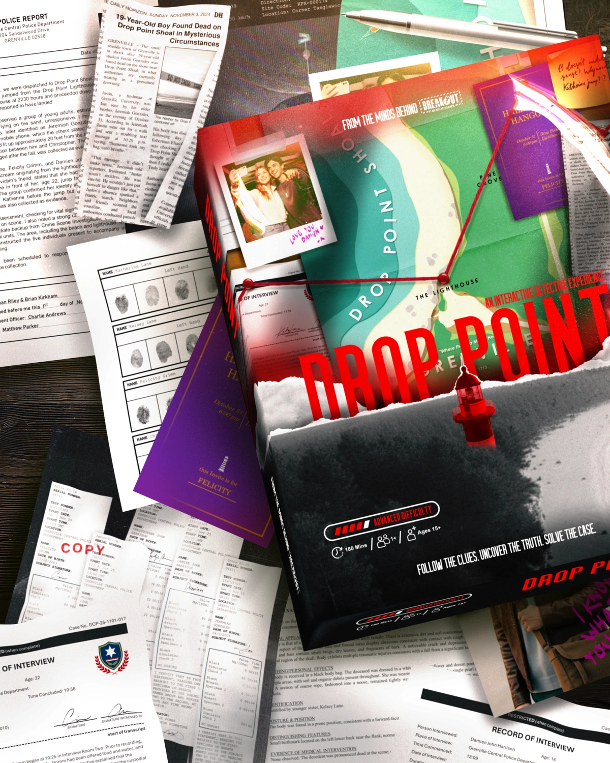 Drop Point · BOX · A 19-year-old is dead on the shoal. The file is on your table.